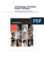 Abnormal Psychology 17th Edition Butcher Test Bank