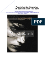 Abnormal Psychology An Integrative Approach 5th Edition Barlow Test Bank