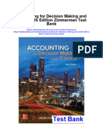 Accounting For Decision Making and Control 9th Edition Zimmerman Test Bank