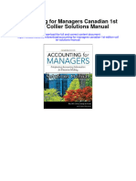 Accounting For Managers Canadian 1st Edition Collier Solutions Manual