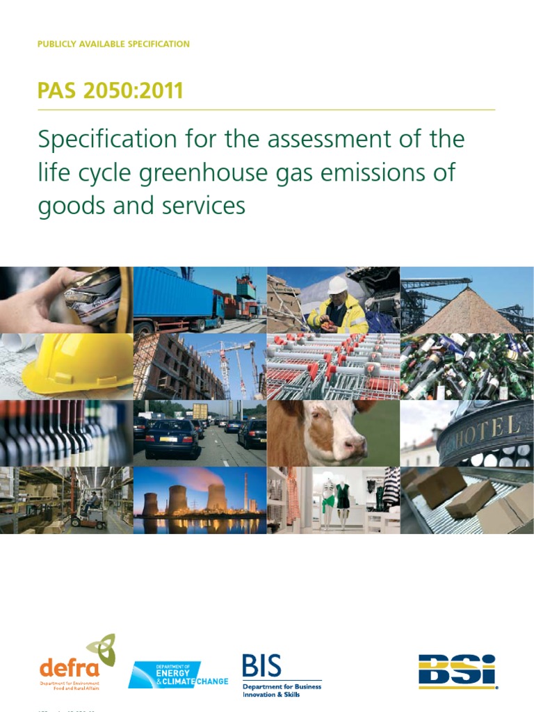 Pas 2050 Life Cycle Assessment Greenhouse Gas