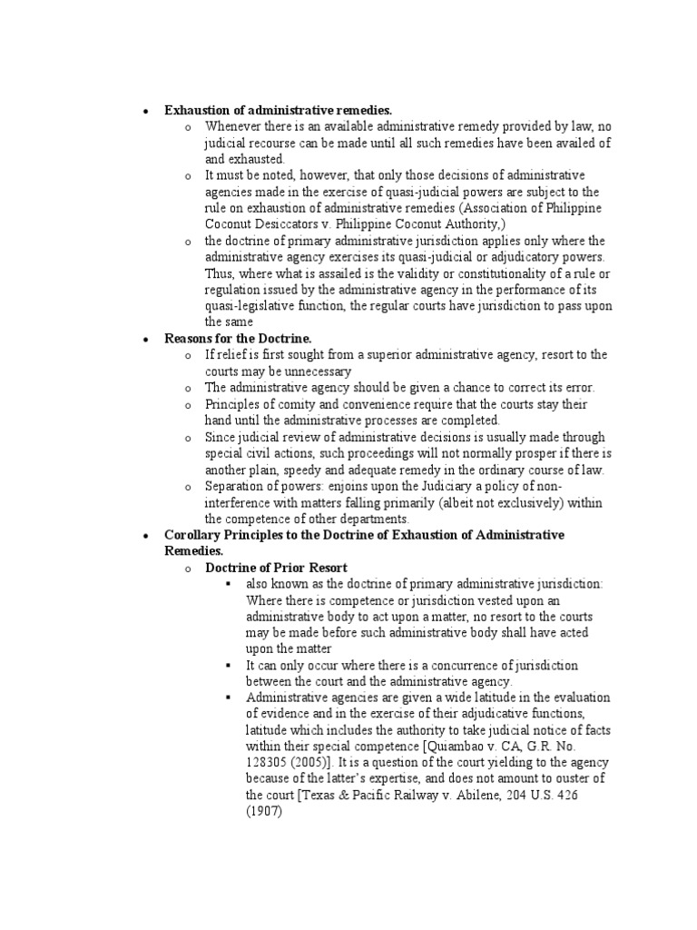 Exhaustion of Administrative Remedies PDF