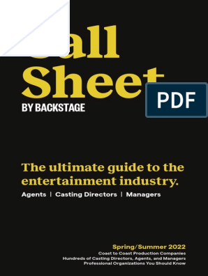 Call Sheet Uta, PDF