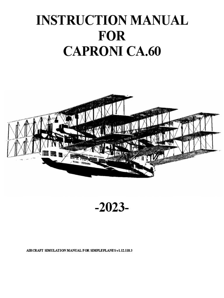 Caproni CA.60 Manual V-I | PDF | Horsepower | Gallon