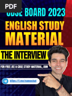 (CBSE BOARD 2023) The Interview - English