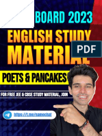 (CBSE BOARD 2023) Poets and Pancakes - English
