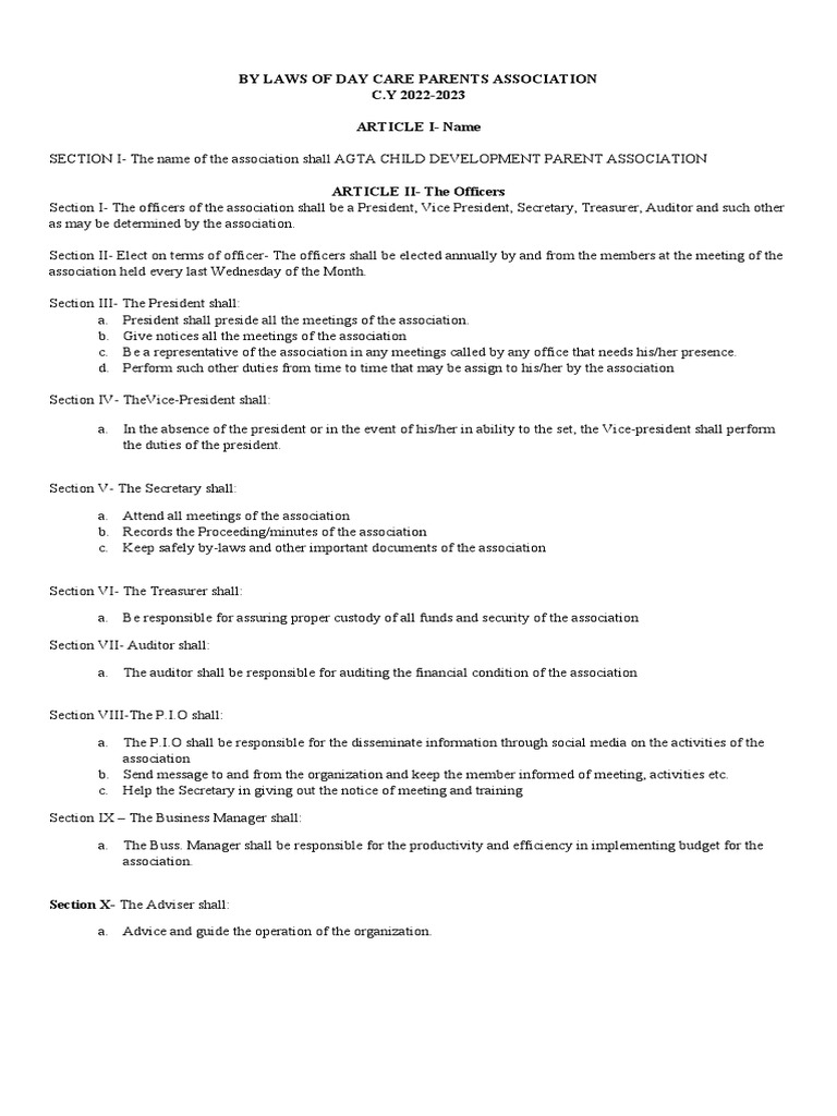 by-laws-of-day-care-parents-association-pdf-government