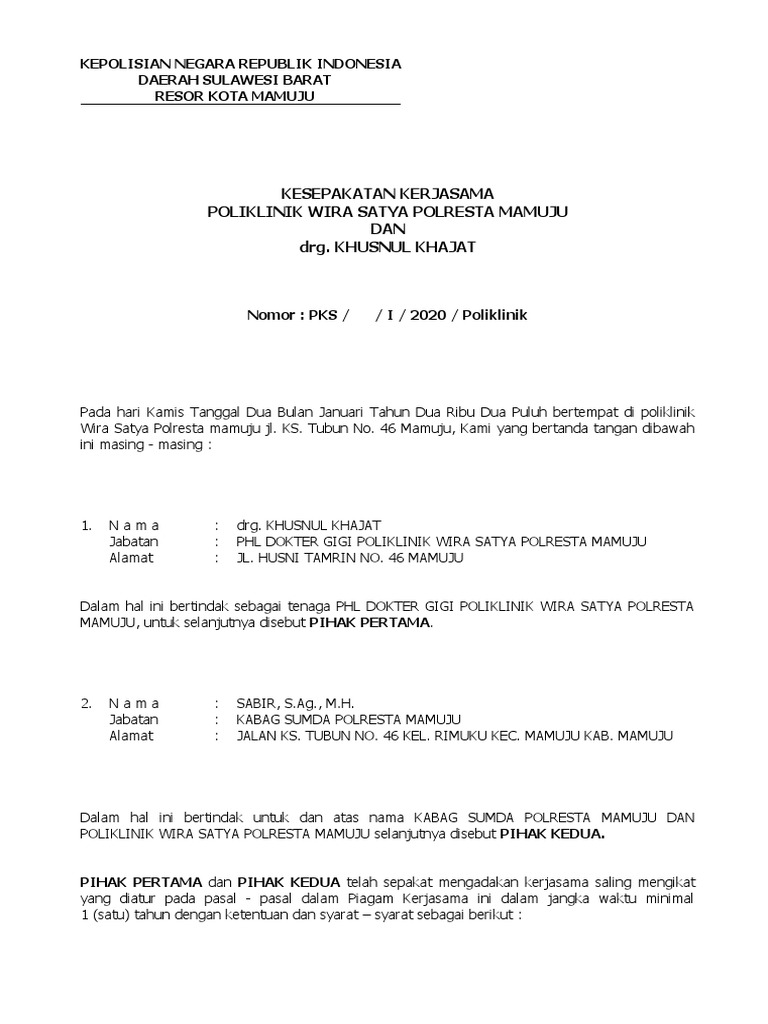 PKS Dokter Gigi | PDF | Pengelolaan Keuangan & Uang