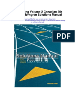 Accounting Volume 2 Canadian 8th Edition Horngren Solutions Manual