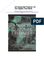 Advanced Corporate Finance 1st Edition Ogden Test Bank