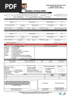 General Intake Sheet DSWD Form | PDF | Psychosocial