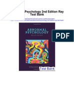 Abnormal Psychology 2nd Edition Ray Test Bank