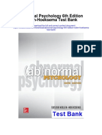 Abnormal Psychology 6th Edition Nolen Hoeksema Test Bank