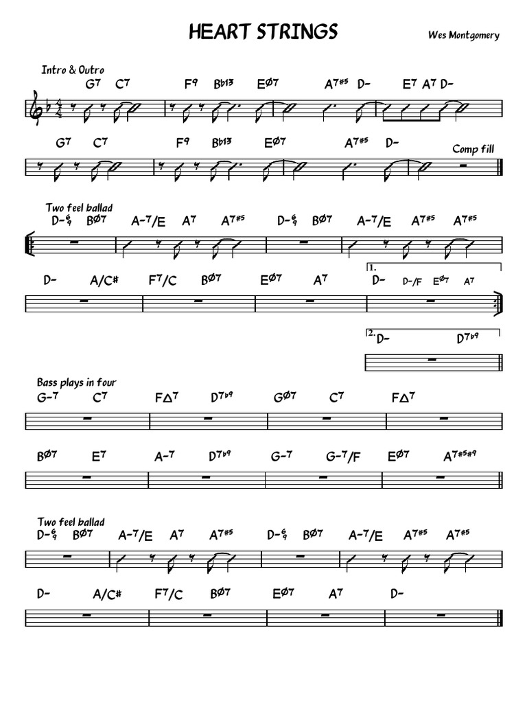 Heart Strings Piano&bass PDF Popular Music Music Production