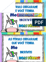 Kit Mensagens de Férias - Cartões Diversos - Materiaispdg