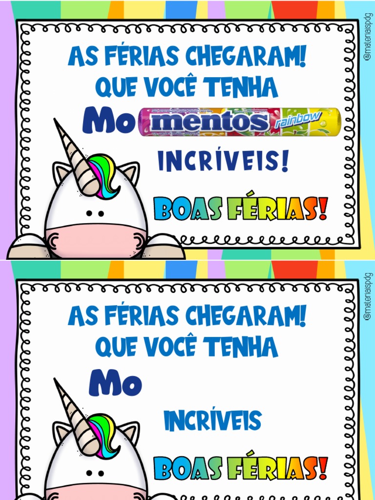 Cartão de Boas Férias para Imprimir | PDF