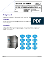 TSB 20220413 - Error Codes of 673L Curd Maestro™ Family Hub™Side by Side Refrigerator RS72A5FC1B4