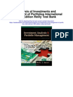 Analysis of Investments and Mangement of Portfolios International 10th Edition Reilly Test Bank