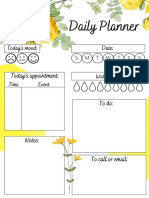 Daily Planner Yellow