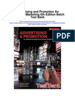 Advertising and Promotion An Integrated Marketing 6th Edition Belch Test Bank