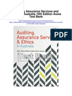 Auditing Assurance Services and Ethics in Australia 10th Edition Arens Test Bank