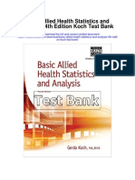 Basic Allied Health Statistics and Analysis 4th Edition Koch Test Bank