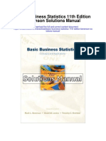 Basic Business Statistics 11th Edition Berenson Solutions Manual