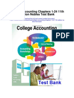 College Accounting Chapters 1-24-11th Edition Nobles Test Bank