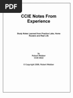 Ccie - R&S - Note From Experience by Robert Webbert