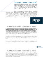 Normas Legales y Eeff en El Perú Sesíon I