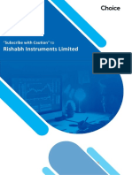 IPO Report - Rishabh Instrument Ltd.