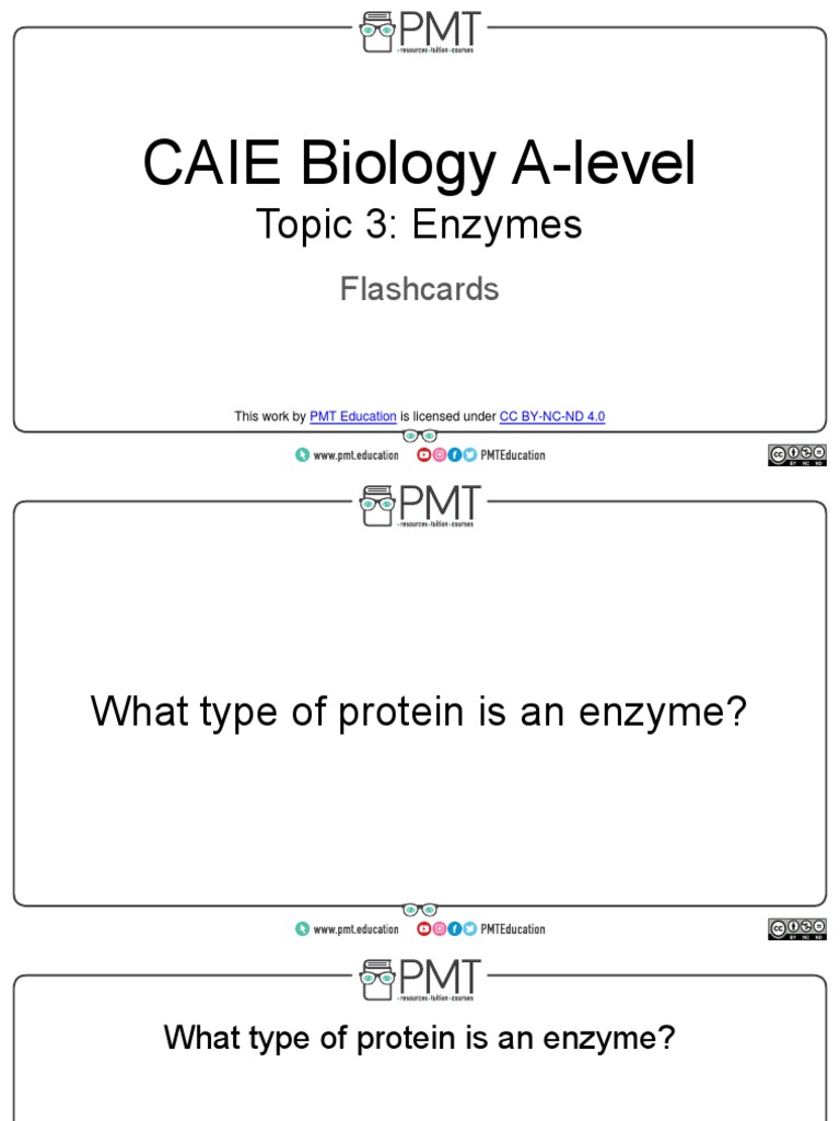 A-Level Biology: Enzymes Flashcards | PDF | Enzyme Inhibitor | Enzyme