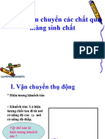 VẬN CHUYỂN CÁC CHẤT QUA MÀNG SINH CHẤT