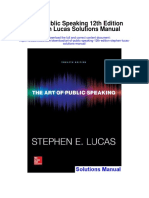 Art of Public Speaking 12th Edition Stephen Lucas Solutions Manual