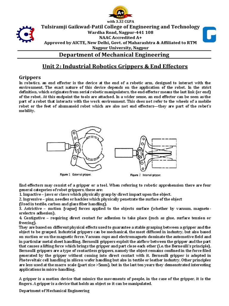 Industrial Robotics Notes Unit-2 | PDF | Mechanical Engineering ...