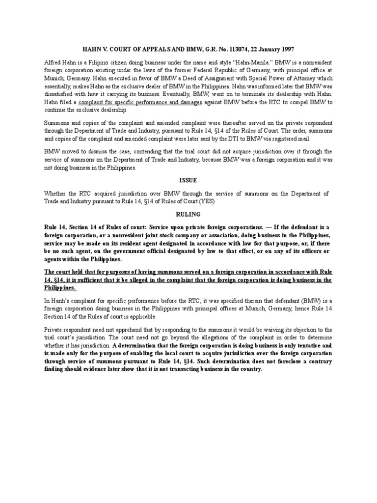 CONF Cases (Jurisdiction) PDF Lawsuit In Rem Jurisdiction