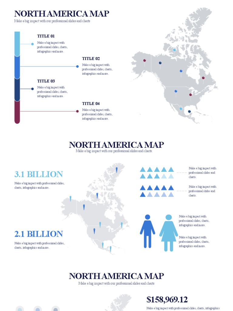 North America Population Infographic Presentation Blue Variant | PDF ...