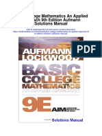 Basic College Mathematics An Applied Approach 9th Edition Aufmann Solutions Manual