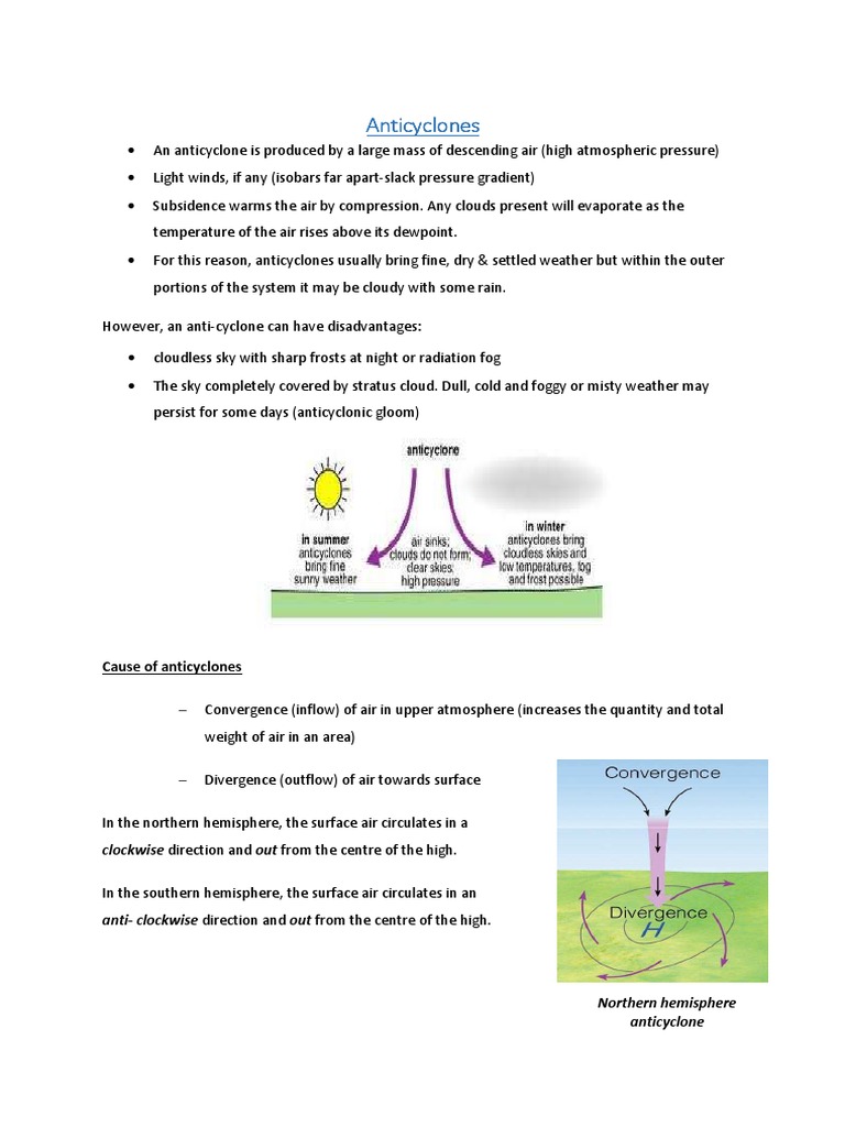 Anticyclones PDF Atmosphere Of Earth Troposphere
