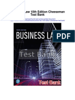 Business Law 10th Edition Cheeseman Test Bank