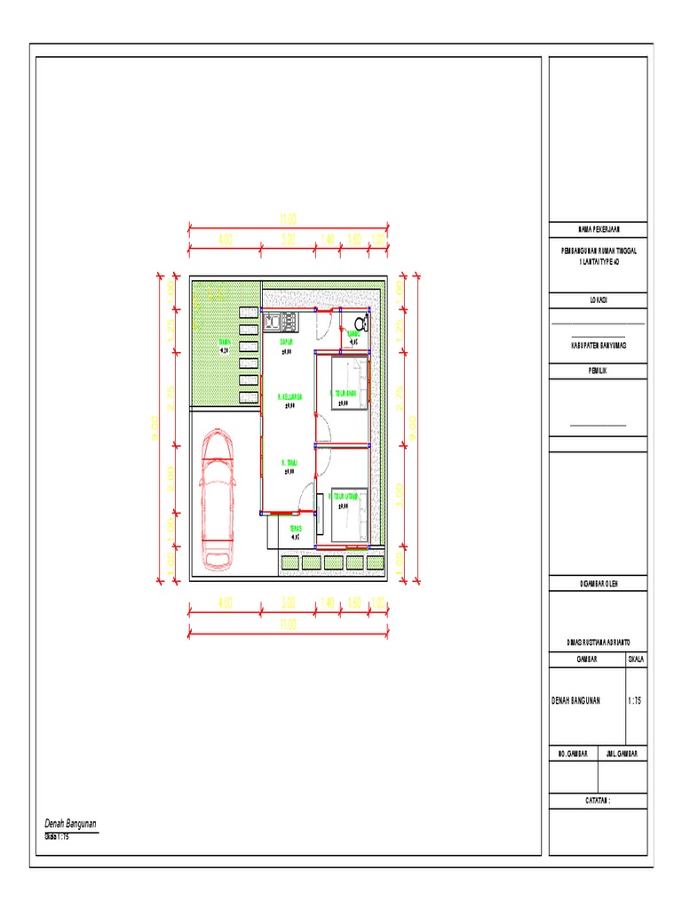 Denah Rumah Type 40 | PDF