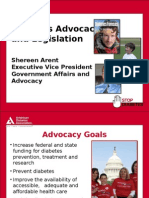 Diabetes Advocacy and Legislation (Shareen Arent)