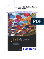 Bank Management 8th Edition Koch Test Bank