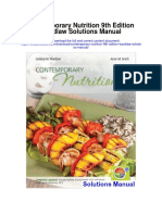 Contemporary Nutrition 9th Edition Wardlaw Solutions Manual