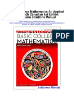 Basic College Mathematics An Applied Approach Canadian 1st Edition Aufmann Solutions Manual