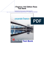 Corporate Finance 11th Edition Ross Test Bank