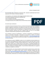 Comunicado Conjunto DPEP - DPEI APRENDER 2023 - Evaluación Estandarizada - Docx