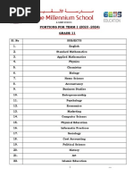 Grade 11 - Portions For Term Exam 1 - 2023-24