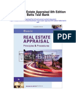 Basic Real Estate Appraisal 8th Edition Betts Test Bank