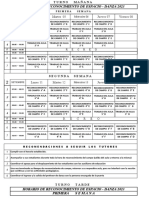 Horario de Reconocimiento Del Campo